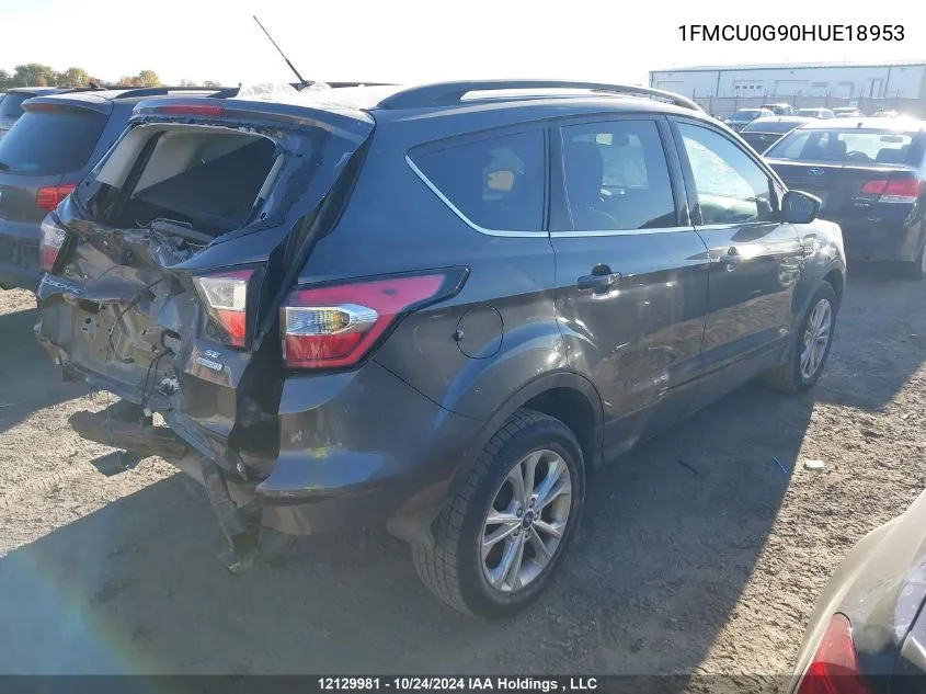 2017 Ford Escape VIN: 1FMCU0G90HUE18953 Lot: 12129981