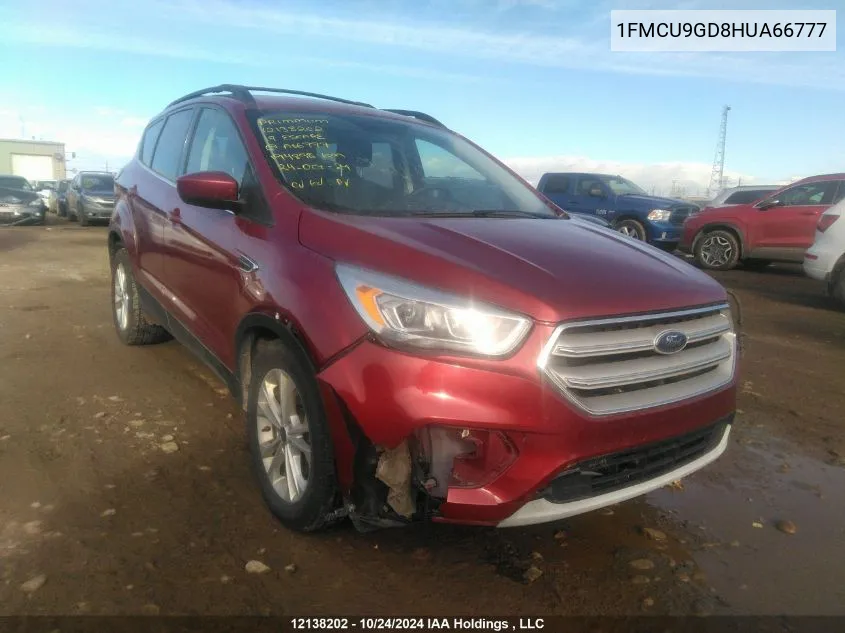 2017 Ford Escape Se VIN: 1FMCU9GD8HUA66777 Lot: 12138202