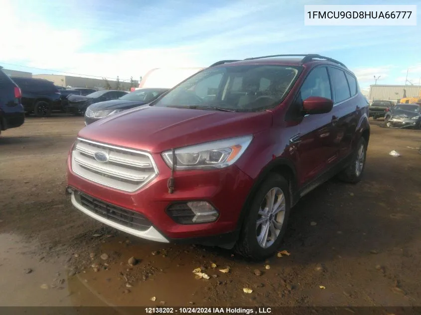 2017 Ford Escape Se VIN: 1FMCU9GD8HUA66777 Lot: 12138202