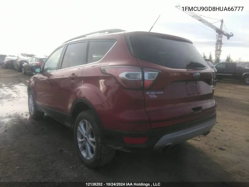 2017 Ford Escape Se VIN: 1FMCU9GD8HUA66777 Lot: 12138202