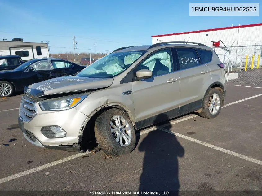 2017 Ford Escape Se VIN: 1FMCU9G94HUD62505 Lot: 12146208