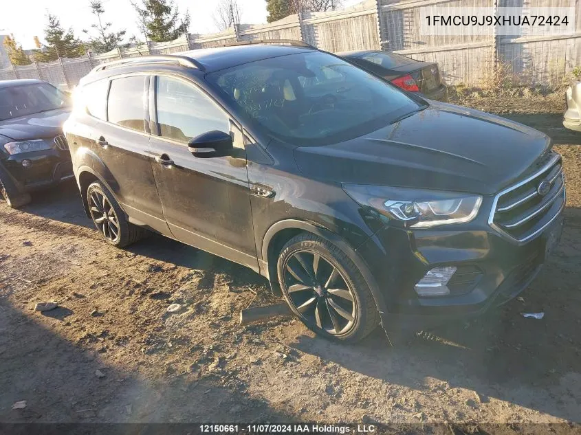 2017 Ford Escape Titanium VIN: 1FMCU9J9XHUA72424 Lot: 12150661