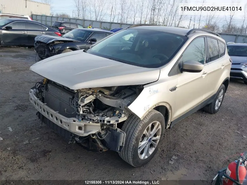 2017 Ford Escape Se VIN: 1FMCU9GD2HUE41014 Lot: 12155305