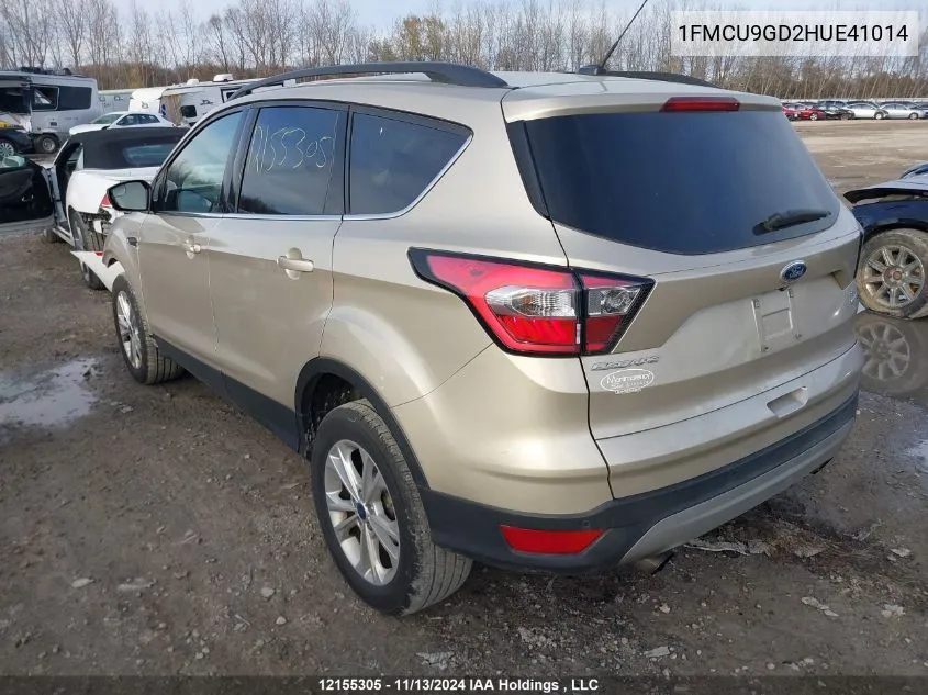 2017 Ford Escape Se VIN: 1FMCU9GD2HUE41014 Lot: 12155305