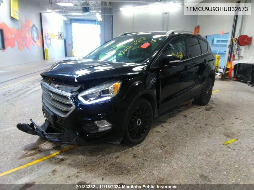 2017 Ford Escape Titanium VIN: 1FMCU9J93HUB32673 Lot: 20183332