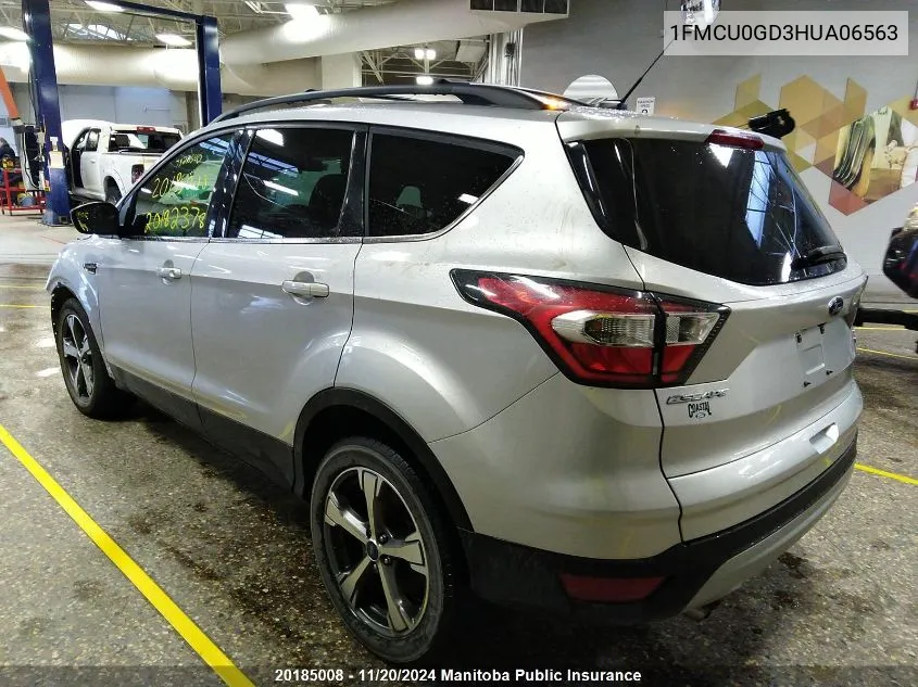 2017 Ford Escape Se VIN: 1FMCU0GD3HUA06563 Lot: 20185008