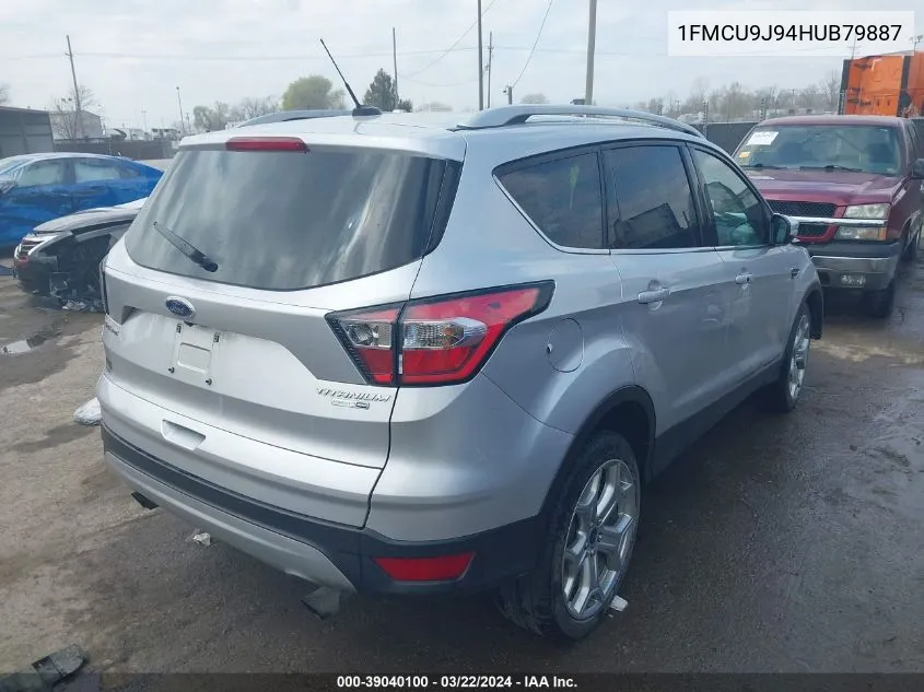 2017 Ford Escape Titanium VIN: 1FMCU9J94HUB79887 Lot: 39040100