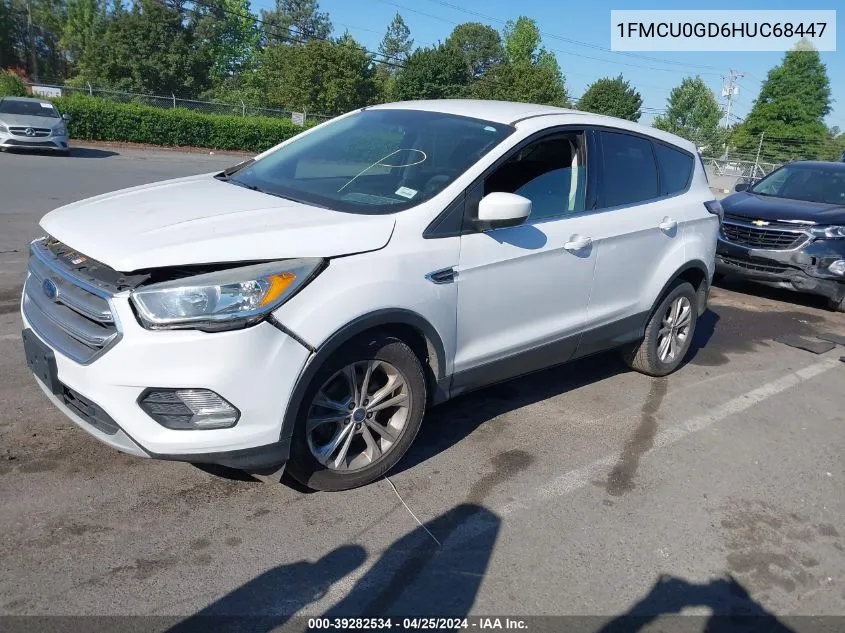 2017 Ford Escape Se VIN: 1FMCU0GD6HUC68447 Lot: 39282534