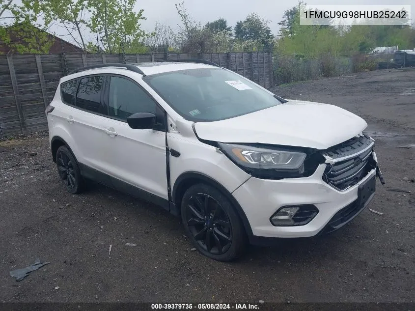 2017 Ford Escape Se VIN: 1FMCU9G98HUB25242 Lot: 39379735