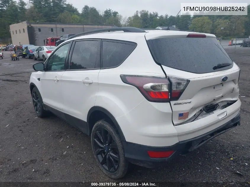 2017 Ford Escape Se VIN: 1FMCU9G98HUB25242 Lot: 39379735