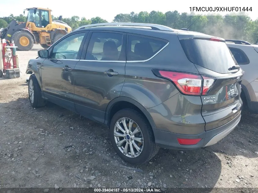 2017 Ford Escape Titanium VIN: 1FMCU0J9XHUF01444 Lot: 39404187