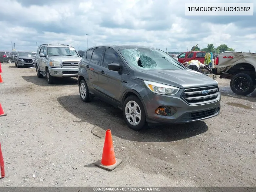 2017 Ford Escape S VIN: 1FMCU0F73HUC43582 Lot: 39446864