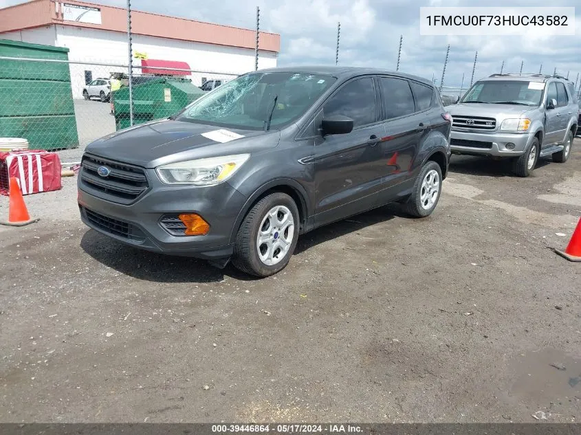 2017 Ford Escape S VIN: 1FMCU0F73HUC43582 Lot: 39446864