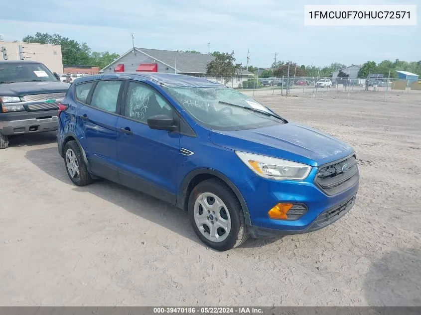 2017 Ford Escape S VIN: 1FMCU0F70HUC72571 Lot: 39470186