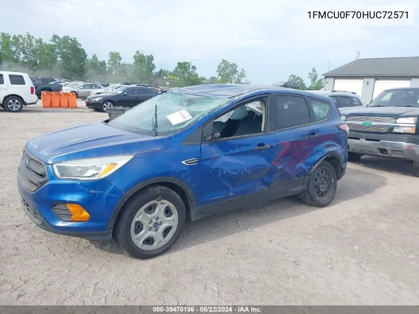 2017 Ford Escape S VIN: 1FMCU0F70HUC72571 Lot: 39470186