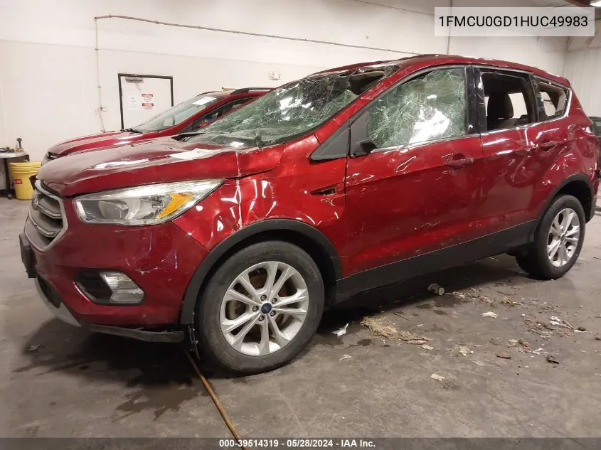 2017 Ford Escape Se VIN: 1FMCU0GD1HUC49983 Lot: 39514319