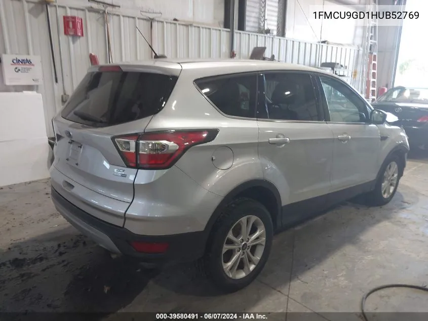 2017 Ford Escape Se VIN: 1FMCU9GD1HUB52769 Lot: 39580491