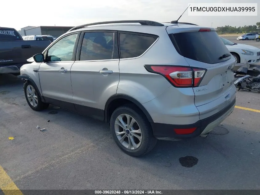 2017 Ford Escape Se VIN: 1FMCU0GDXHUA39995 Lot: 39620248