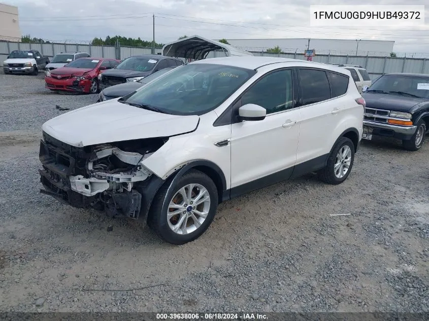 2017 Ford Escape Se VIN: 1FMCU0GD9HUB49372 Lot: 39638006