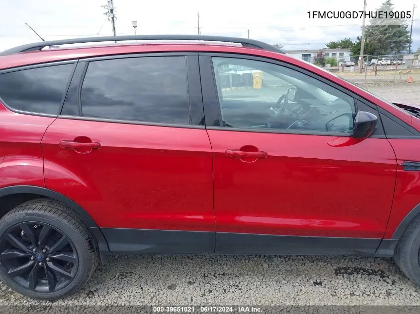 1FMCU0GD7HUE19005 2017 Ford Escape Se