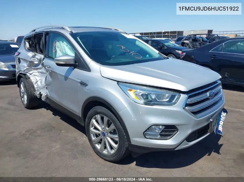 1FMCU9JD6HUC51922 2017 Ford Escape Titanium