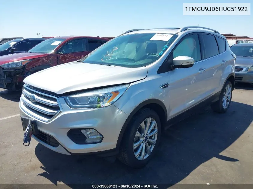 1FMCU9JD6HUC51922 2017 Ford Escape Titanium