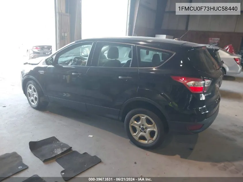 2017 Ford Escape S VIN: 1FMCU0F73HUC58440 Lot: 39673531