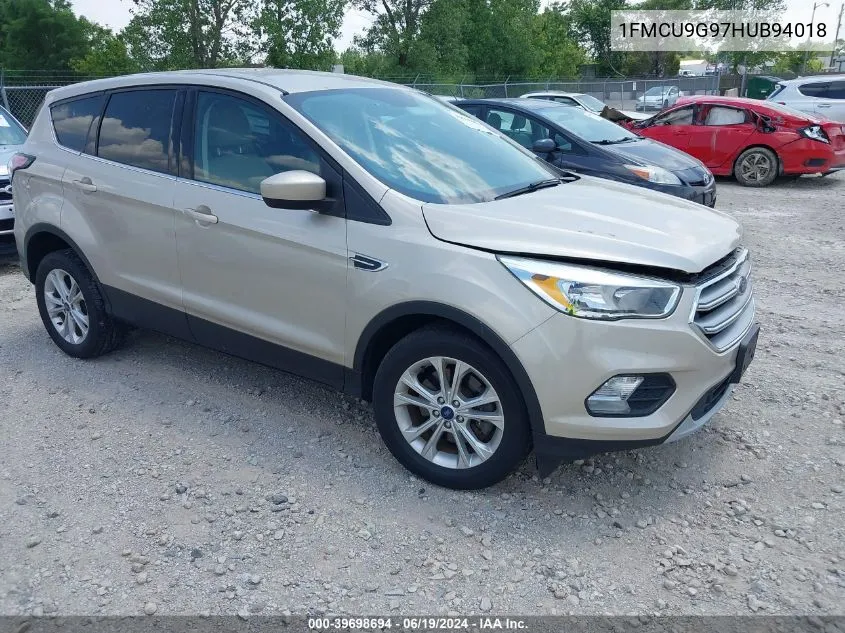 2017 Ford Escape Se VIN: 1FMCU9G97HUB94018 Lot: 39698694