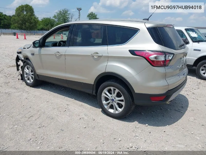 2017 Ford Escape Se VIN: 1FMCU9G97HUB94018 Lot: 39698694