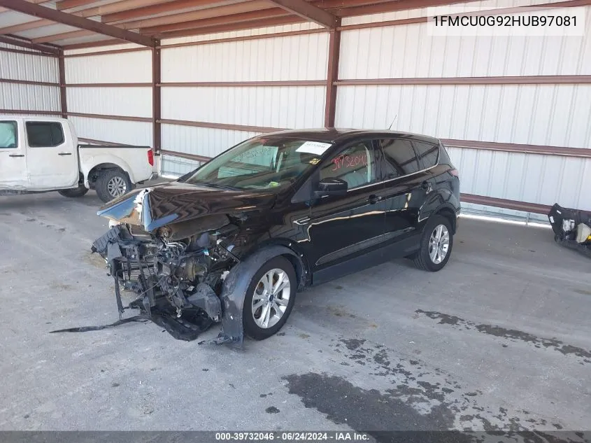 2017 Ford Escape Se VIN: 1FMCU0G92HUB97081 Lot: 39732046