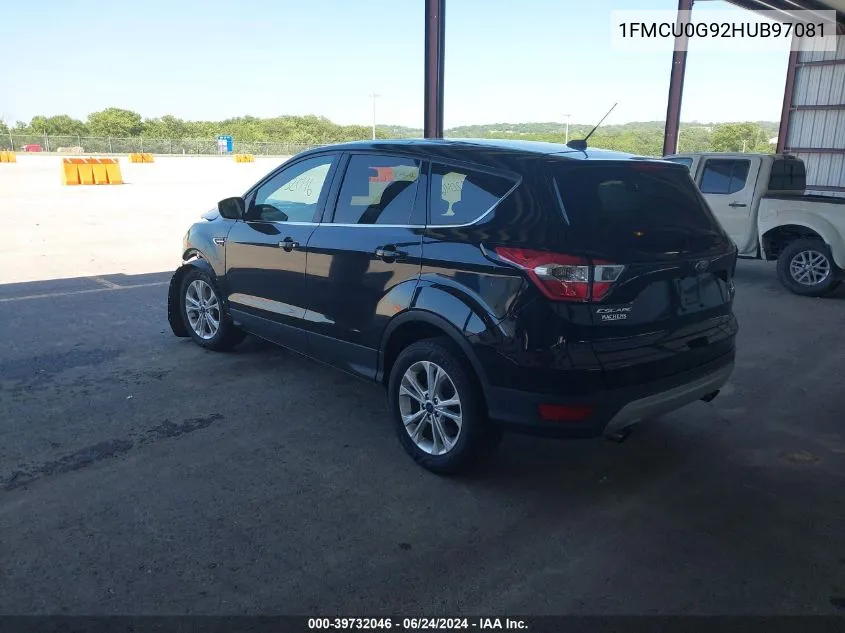 2017 Ford Escape Se VIN: 1FMCU0G92HUB97081 Lot: 39732046