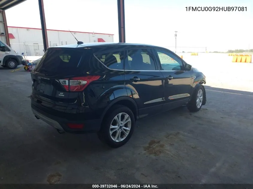 2017 Ford Escape Se VIN: 1FMCU0G92HUB97081 Lot: 39732046