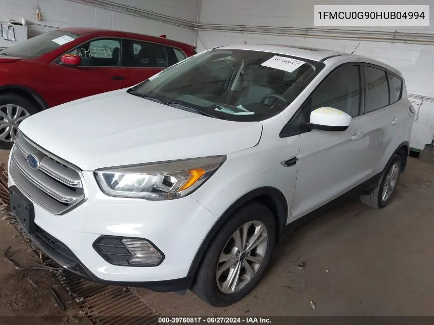 2017 Ford Escape Se VIN: 1FMCU0G90HUB04994 Lot: 39760817