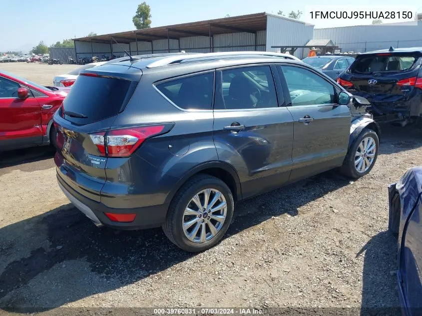 2017 Ford Escape Titanium VIN: 1FMCU0J95HUA28150 Lot: 39760831