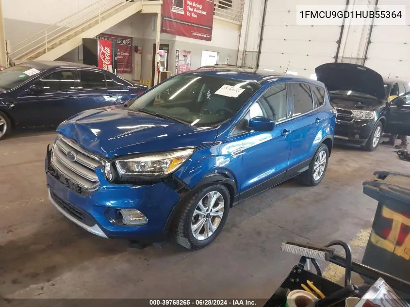 2017 Ford Escape Se VIN: 1FMCU9GD1HUB55364 Lot: 39768265