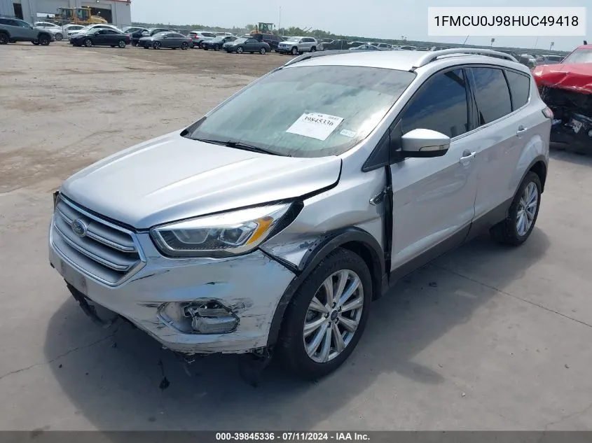 1FMCU0J98HUC49418 2017 Ford Escape Titanium