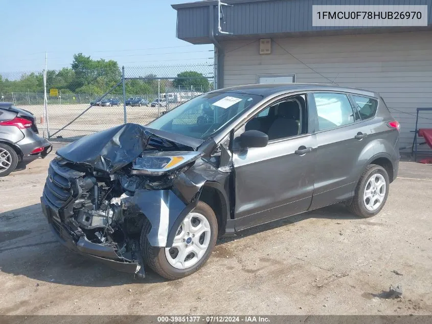 2017 Ford Escape S VIN: 1FMCU0F78HUB26970 Lot: 39851377