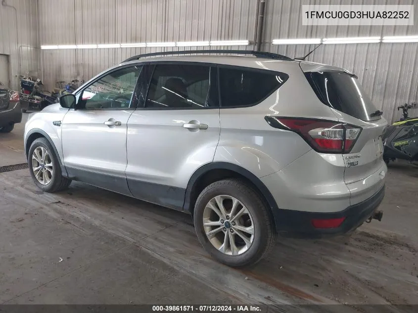 2017 Ford Escape Se VIN: 1FMCU0GD3HUA82252 Lot: 39861571