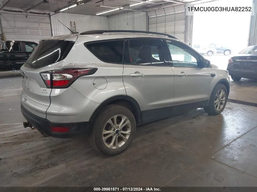 2017 Ford Escape Se VIN: 1FMCU0GD3HUA82252 Lot: 39861571