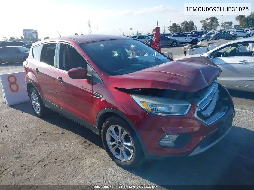 2017 Ford Escape Se VIN: 1FMCU0G93HUB31025 Lot: 39867261