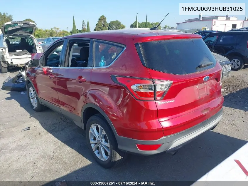 2017 Ford Escape Se VIN: 1FMCU0G93HUB31025 Lot: 39867261