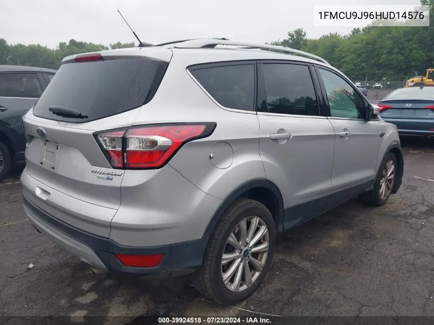 2017 Ford Escape Titanium VIN: 1FMCU9J96HUD14576 Lot: 39924518