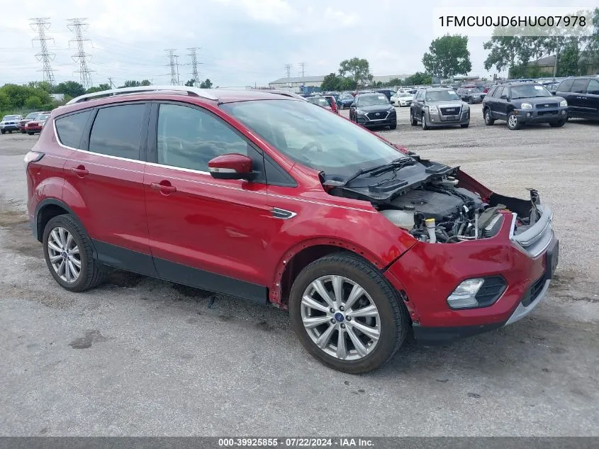 1FMCU0JD6HUC07978 2017 Ford Escape Titanium