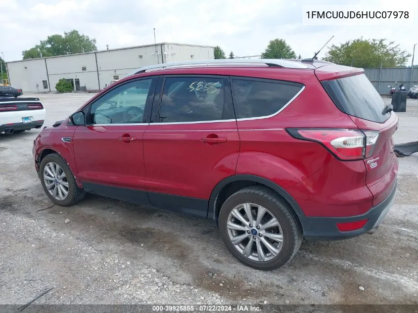 1FMCU0JD6HUC07978 2017 Ford Escape Titanium