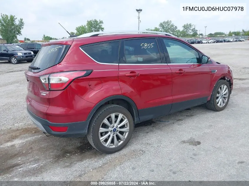 1FMCU0JD6HUC07978 2017 Ford Escape Titanium