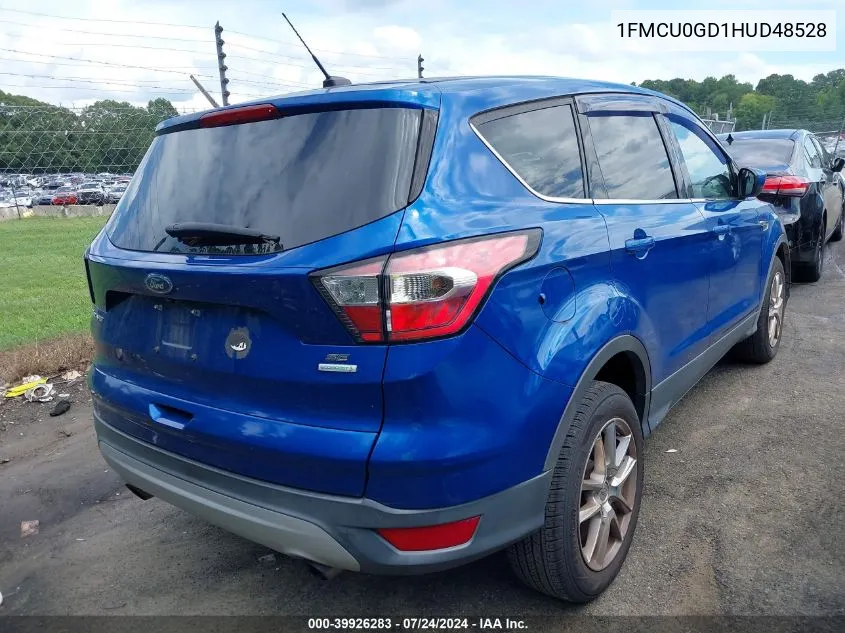 2017 Ford Escape Se VIN: 1FMCU0GD1HUD48528 Lot: 39926283