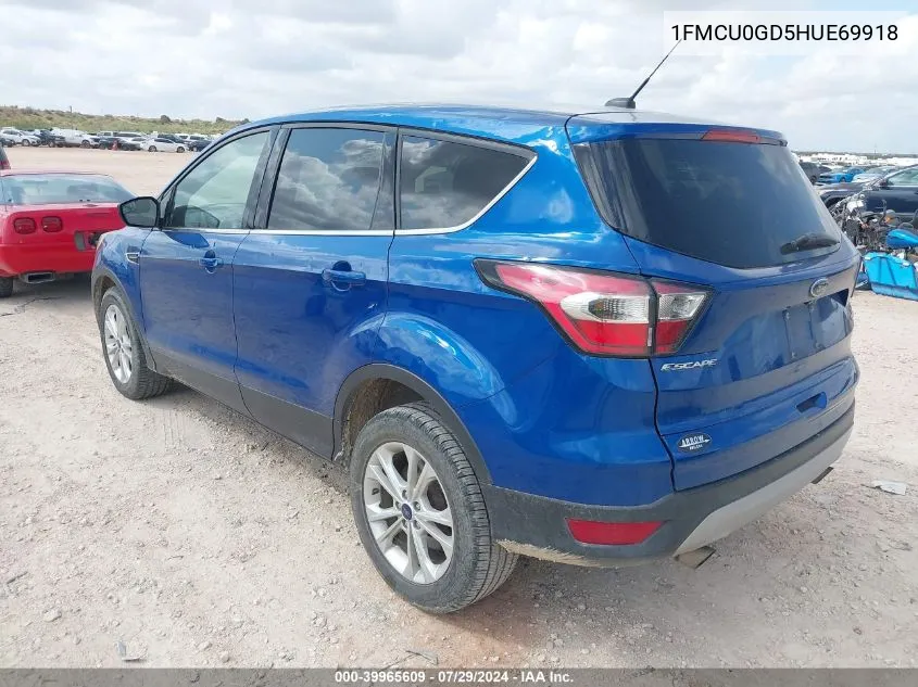 2017 Ford Escape Se VIN: 1FMCU0GD5HUE69918 Lot: 39965609