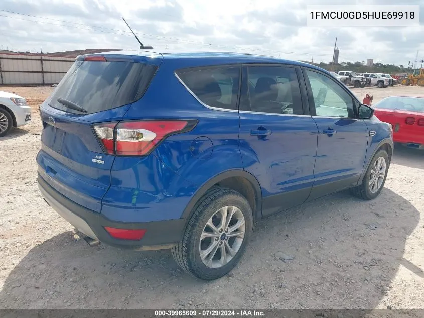 2017 Ford Escape Se VIN: 1FMCU0GD5HUE69918 Lot: 39965609