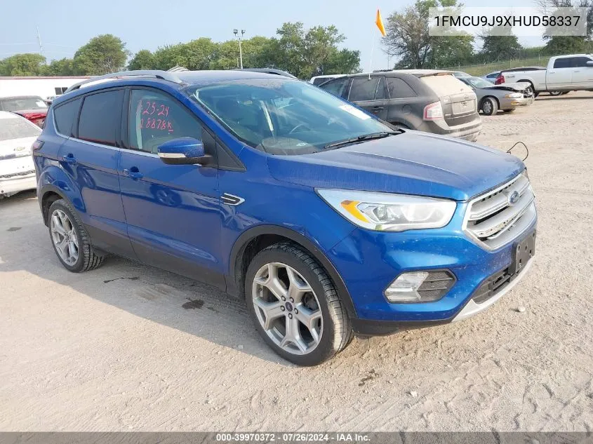 2017 Ford Escape Titanium VIN: 1FMCU9J9XHUD58337 Lot: 39970372