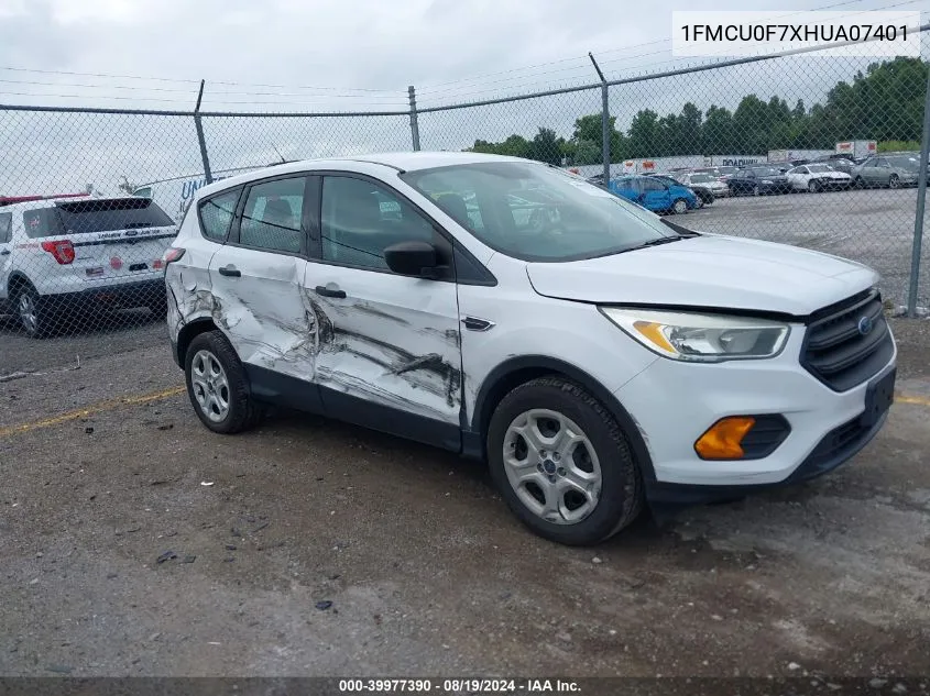 1FMCU0F7XHUA07401 2017 Ford Escape S